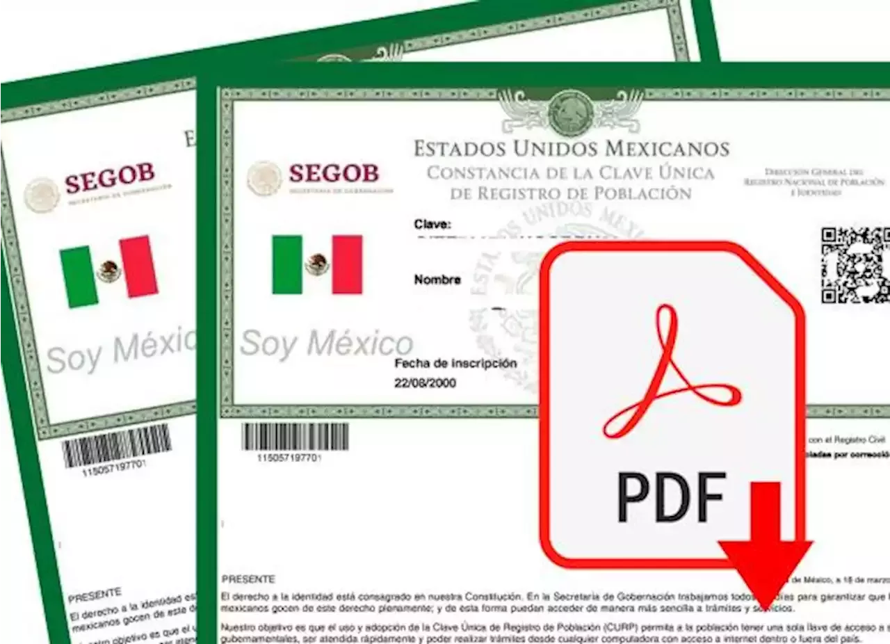 ¿te Piden La Curp Cómo Descargar El Documento En Pdf Gratis En Internet México Head Topicsemk 1911