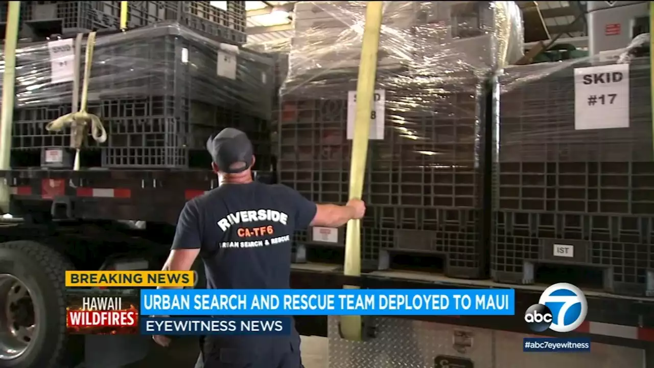 Riverside County search and rescue team deploy to help with Maui wildfires