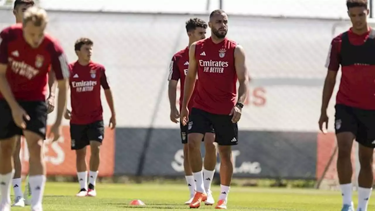 Apontados ao Bessa: Veja as fotos do primeiro treino de Trubin e Arthur Cabral (Benfica)