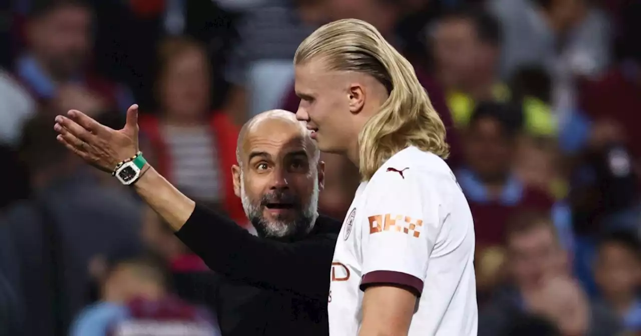 Video: Pep Guardiola explotó contra Erling Haaland y cámara que grababa el momento