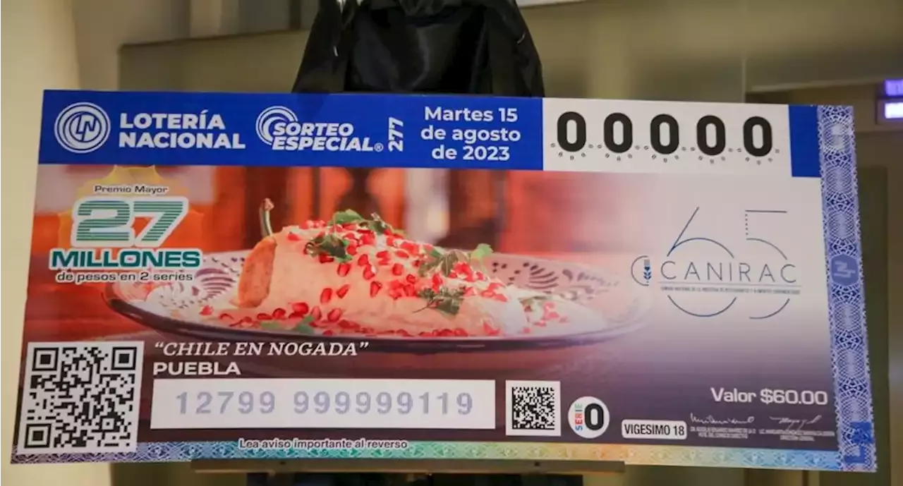 Lotería Nacional Homenajea A Chile En Nogada Con Billete; Esta Es La ...