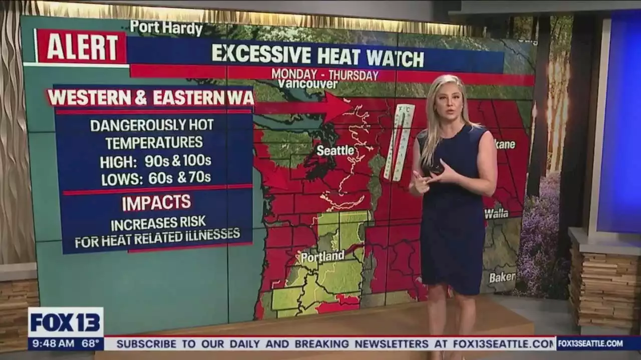 Seattle weather: Rising temperatures this weekend, ‘Excessive Heat Watch’ starting Monday