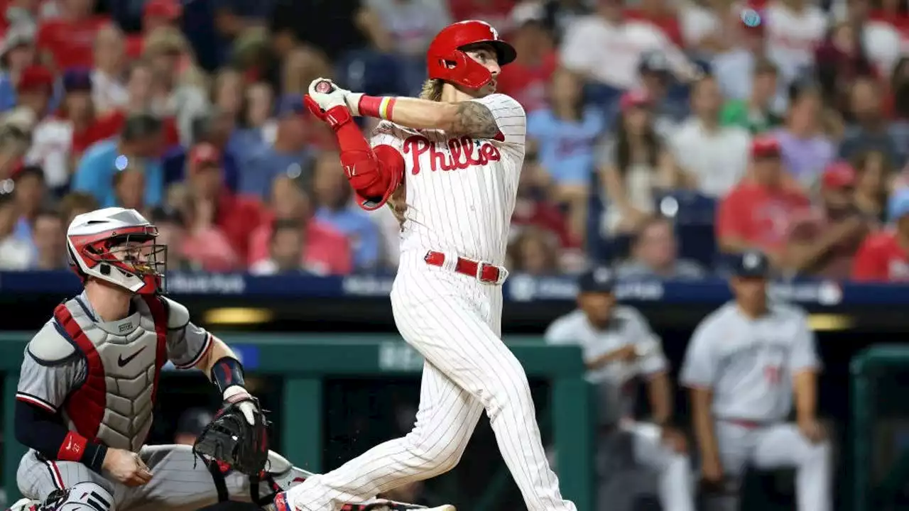 Stott, Realmuto, Rojas homer for NL wild card-leading Phillies in 13-2 win over Twins