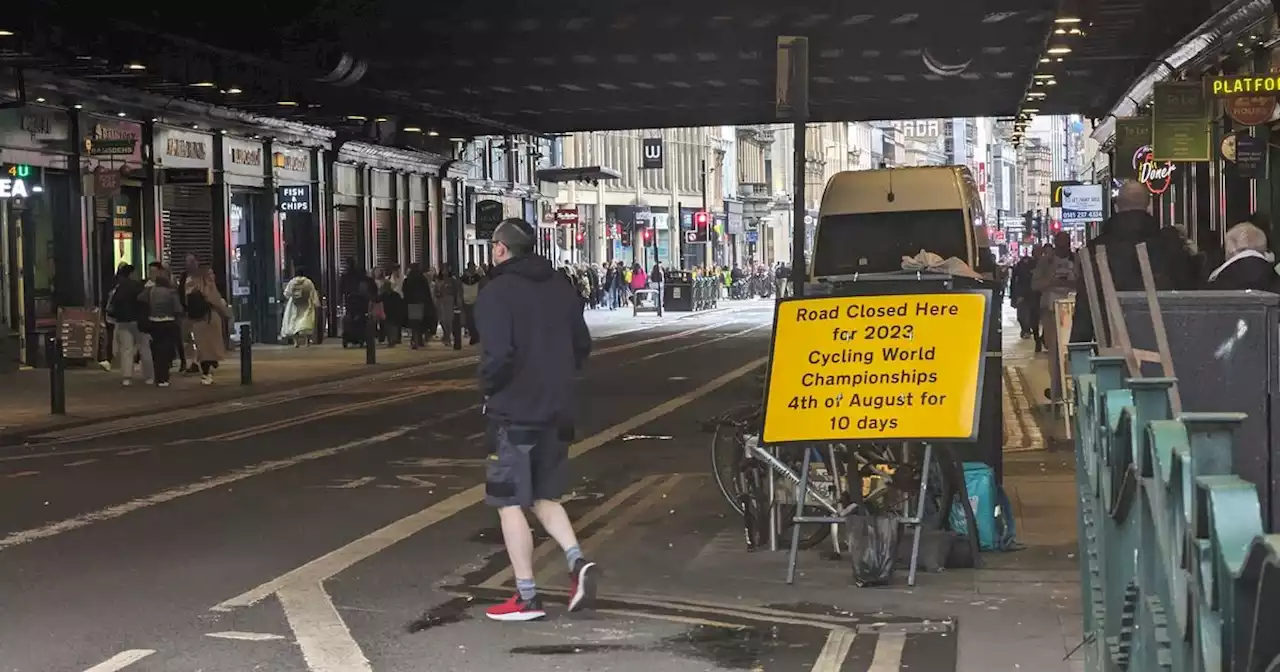 Glasgow road restrictions today and map as Men Under 23 Road Race takes place