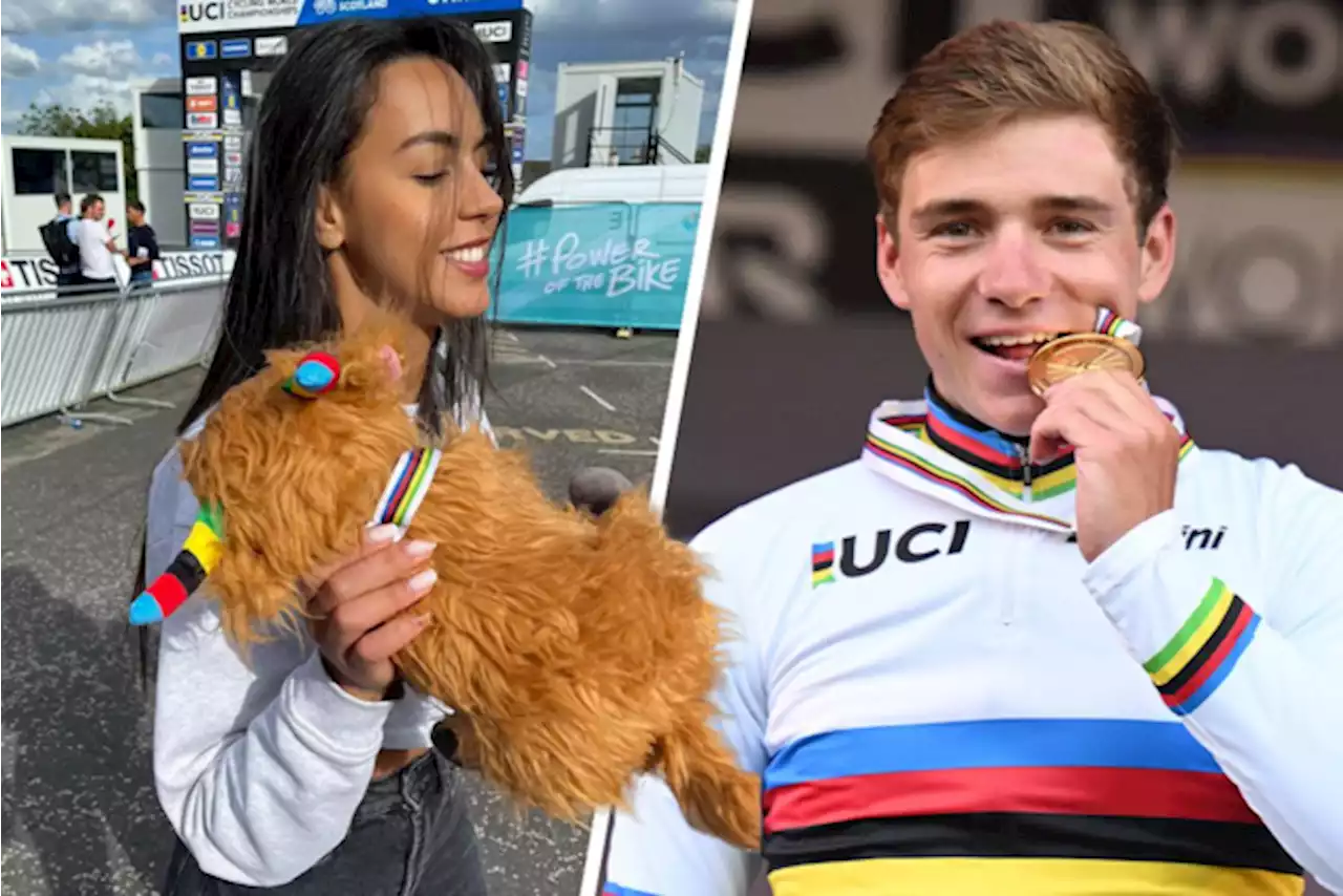 Oumi Rayane zag manlief Remco Evenepoel de wereldtitel pakken: “Hij had zelf eerst niet door dat hij gewonnen had”