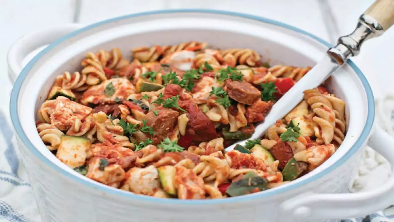 What to make this weekend: Chicken and chorizo pasta bake