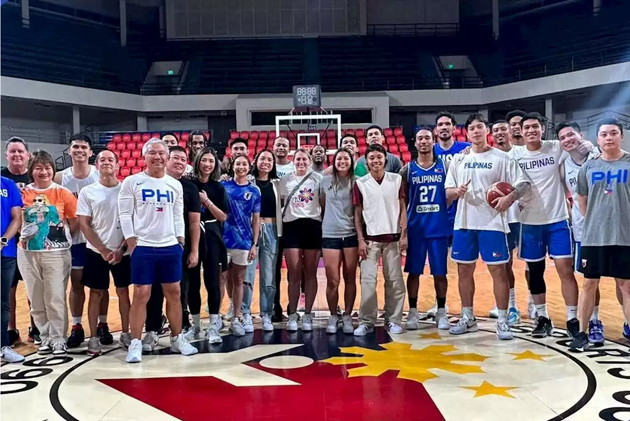 Filipinas drop by Gilas Pilipinas training