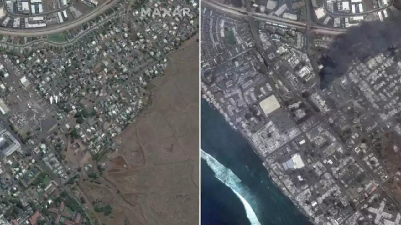 Hawai: Imágenes impactantes de antes y después de los incendios forestales evidencian devastación