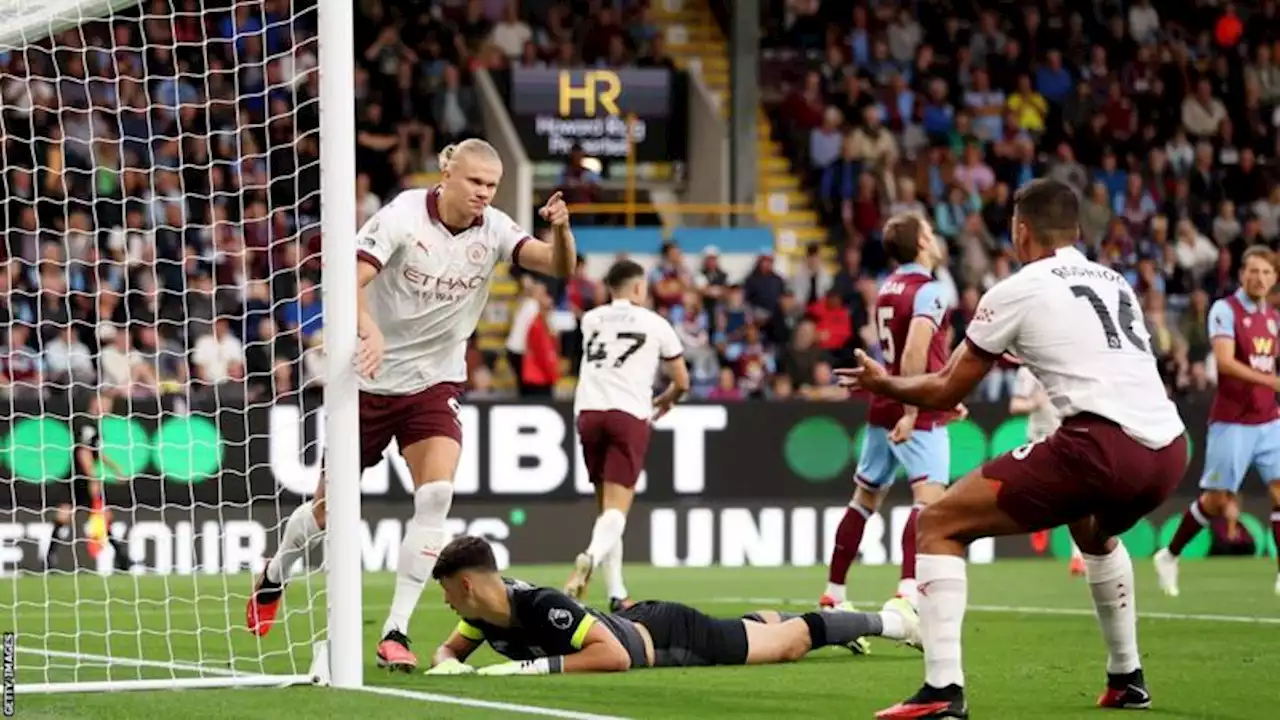 JUST-IN: Haaland scores twice as Man City dispatch Burnley on EPL opening day