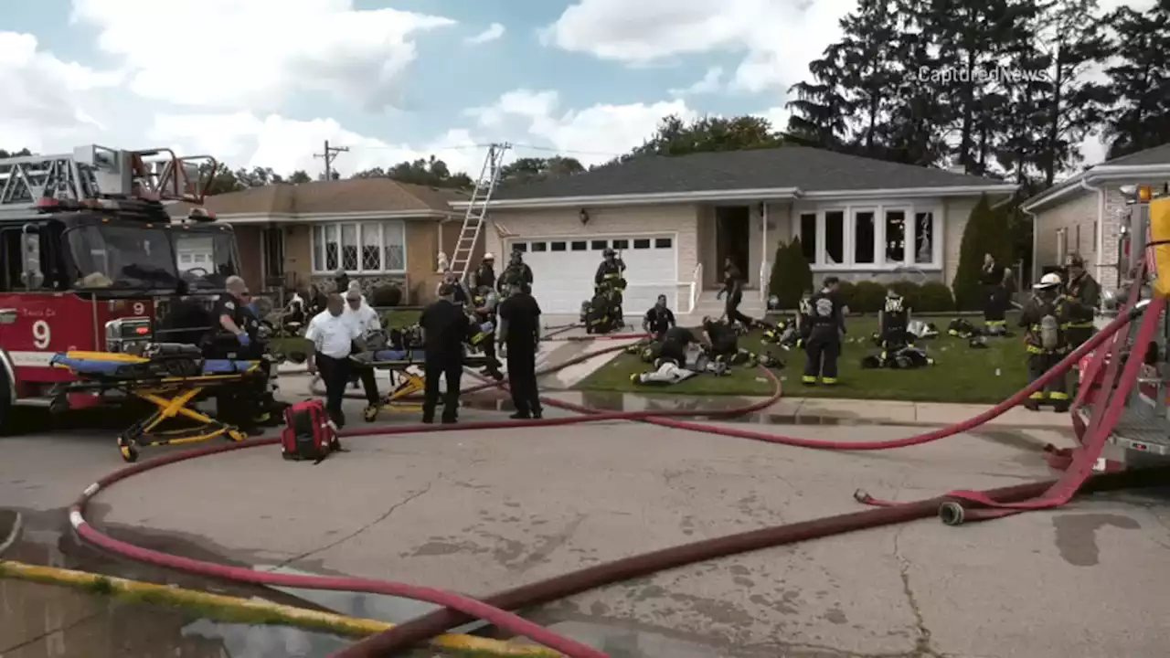 3 firefighters injured, 1 critically, in Norwood Park house fire