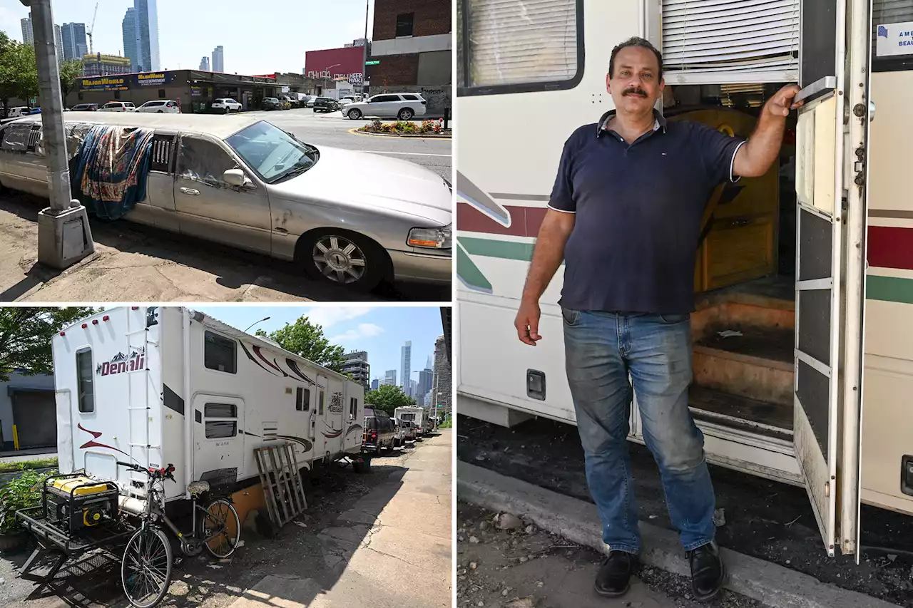 Homeless pull into red-hot Long Island City, living out of limo, RVs