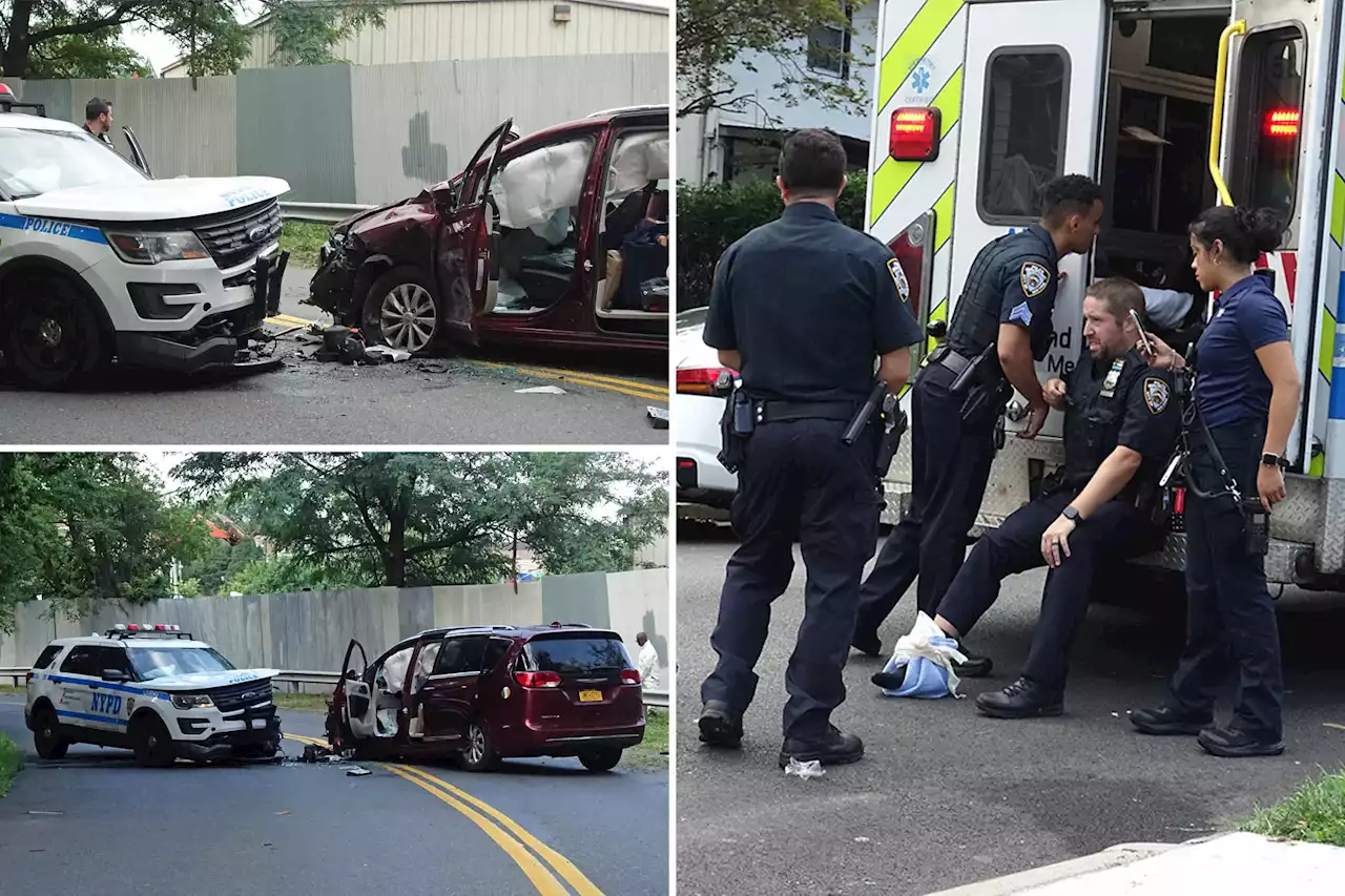 Police officers injured in car chase with auto thief: NYPD