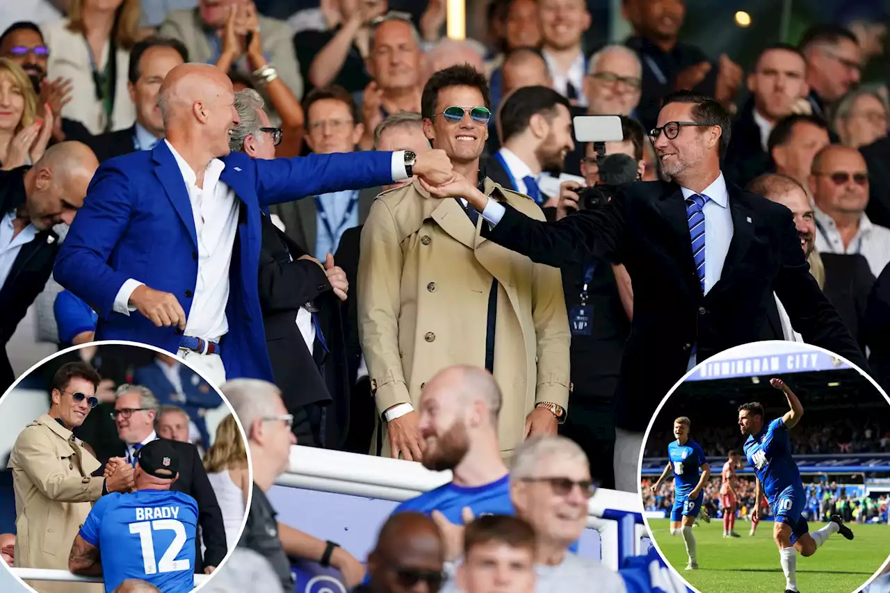 Tom Brady makes first appearance at Birmingham City soccer game