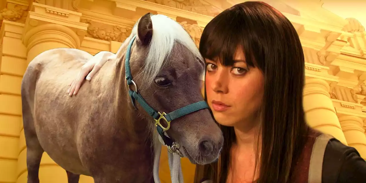 Parks & Rec's Aubrey Plaza & Lil Sebastian Team Up For Actors Strike Picket Line