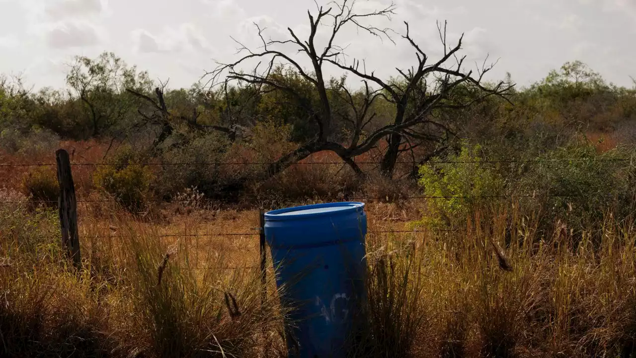 Barrels of drinking water for migrants walking through Texas gone