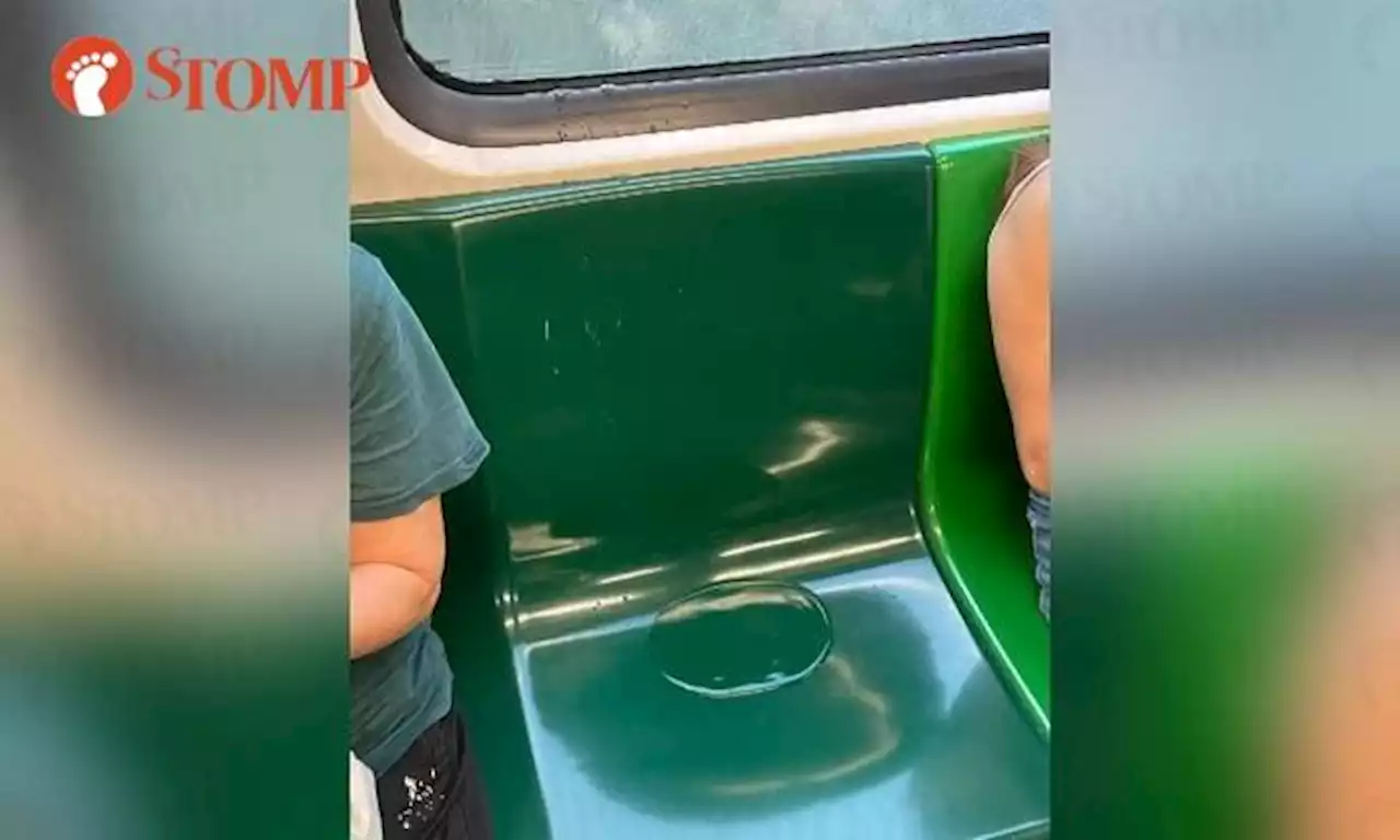 Rainwater leaks from MRT train window onto seat