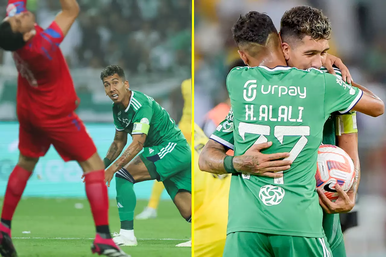 Firmino combines with Mahrez and Saint-Maximin to score hat-trick on Al Ahli debut