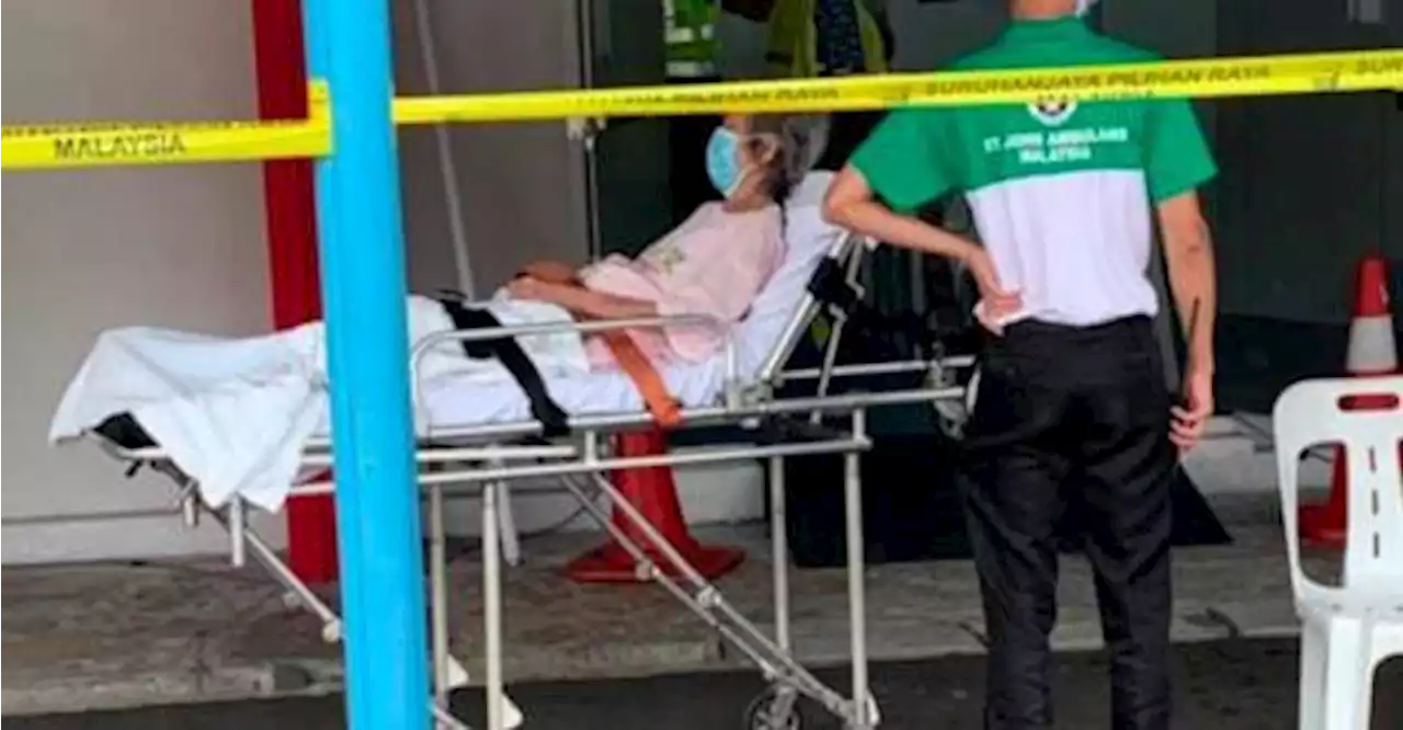 Elderly woman casts vote lying down on stretcher