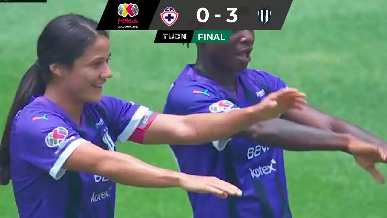 Monterrey golea a Cruz Azul y es líder parcial de la Liga MX Femenil