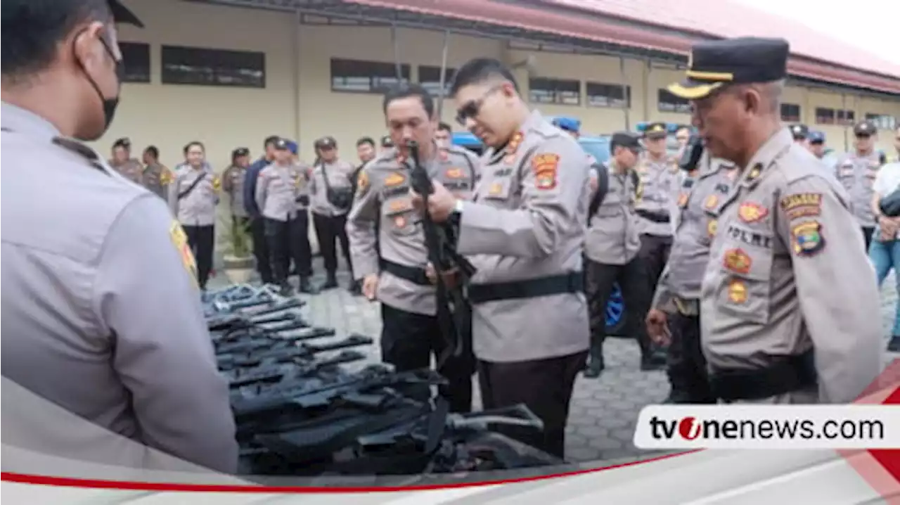 Menjelang Pilkades Serentak, Kapolres Lampung Selatan Cek Puluhan Senjata Api dan Kendaraan Dinas