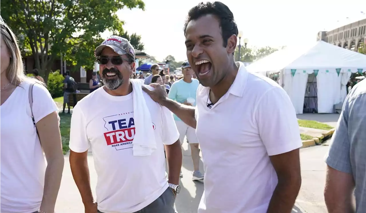 How Vivek Ramaswamy is pushing — delicately — to win over Trump supporters