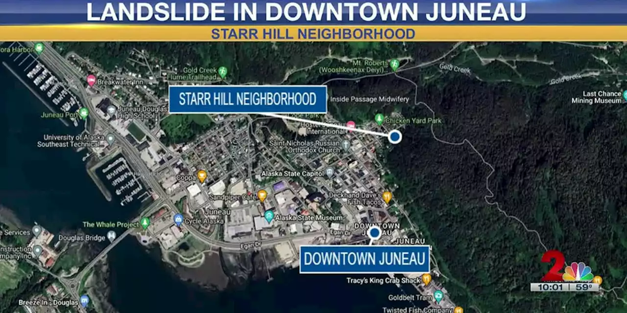 Landslide in downtown Juneau