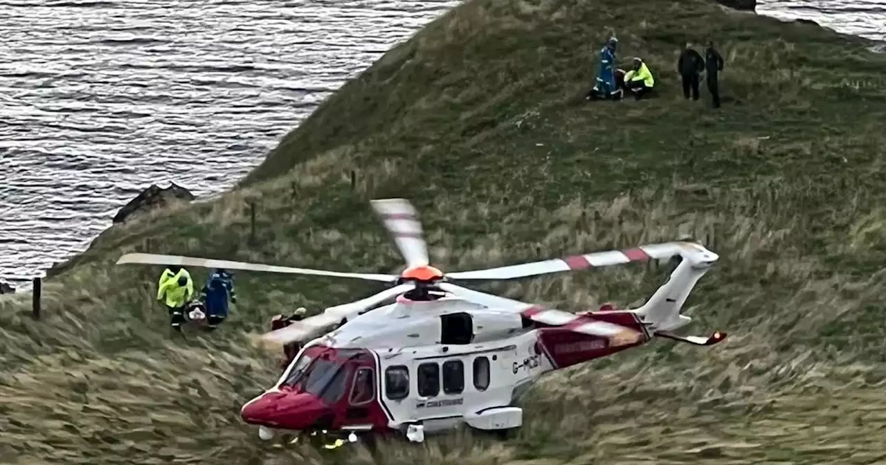 Walker who plunged 125ft at Scots castle airlifted to hospital after horror fall