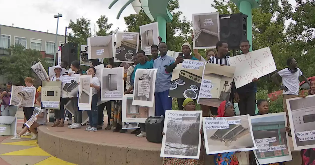 Aurora renters protest mold, roaches, mice and other unlivable conditions