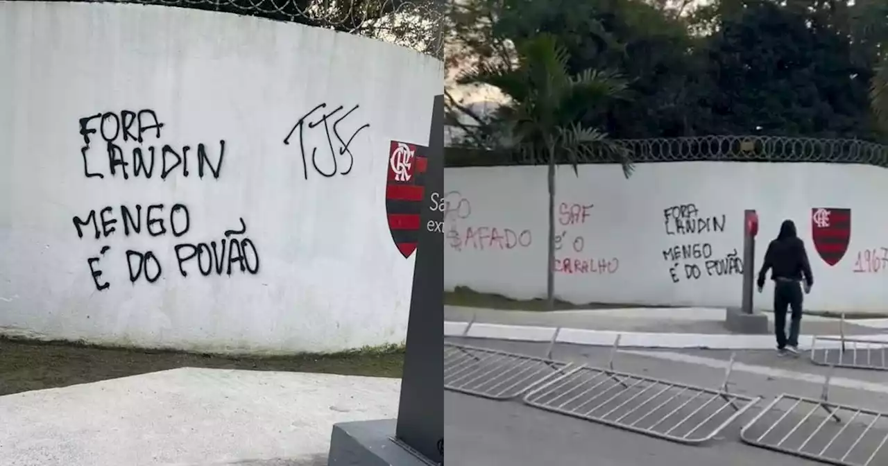 Sigue el enojo en Flamengo: hubo incidentes y pintadas en el predio