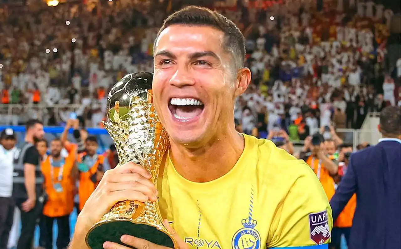 Cristiano celebra en Arabia: con doblete salió campeón con el Al-Nassr