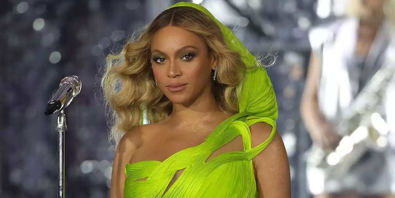 Beyoncé Is Gorgeous in a Flowing Neon-Green Gown and Attached Hood