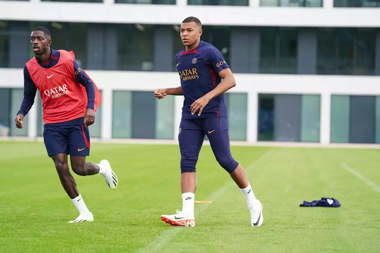 PSG posta imagens de primeiro treino de Mbappé após ser reintegrado ao elenco