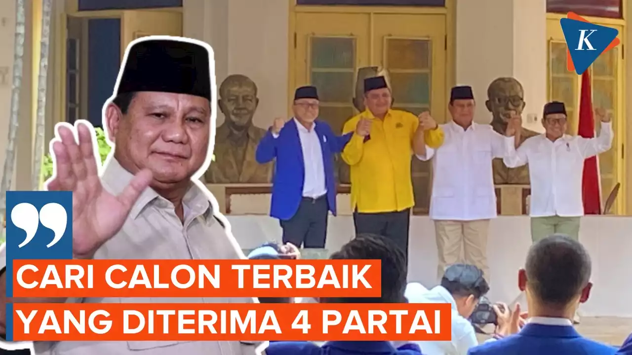 Prabowo soal Cawapres: Gerindra, Golkar, PAN, dan PKB Diskusi Dulu