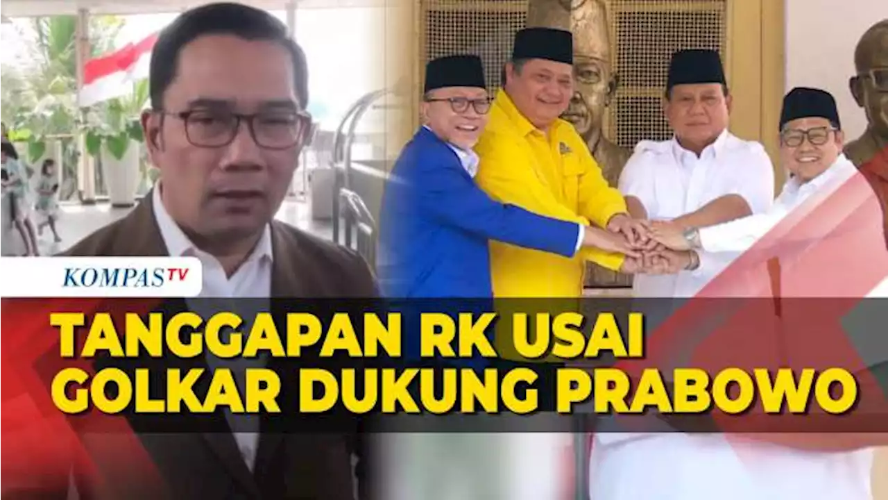 Tanggapan Ridwan Kamil Usai Golkar Dukung Prabowo Subianto di Pilpres 2024