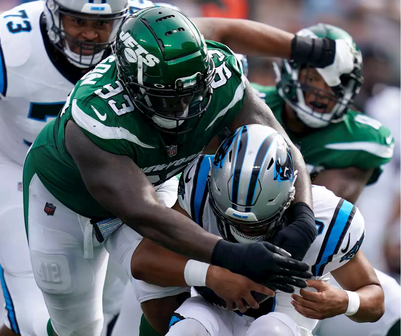 Jets defensive line dominates Panthers— even without starters