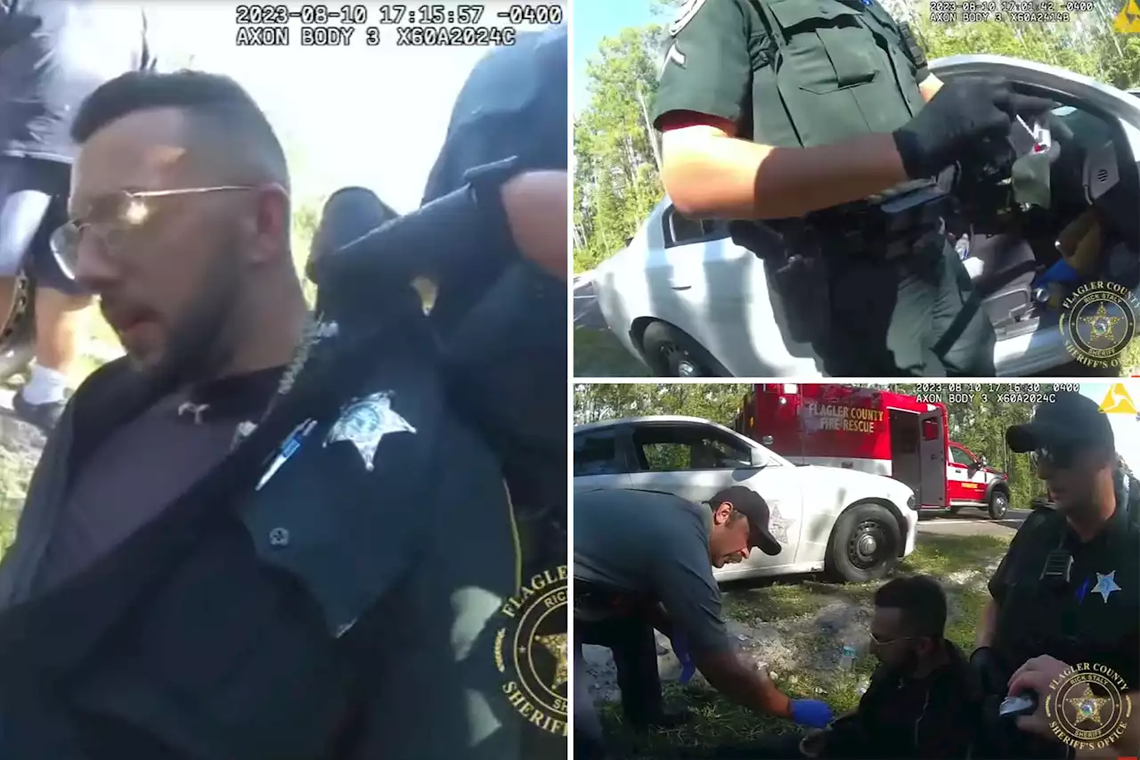 Terrifying moment Florida deputy is exposed to fentanyl, saved by Narcan caught on his bodycam