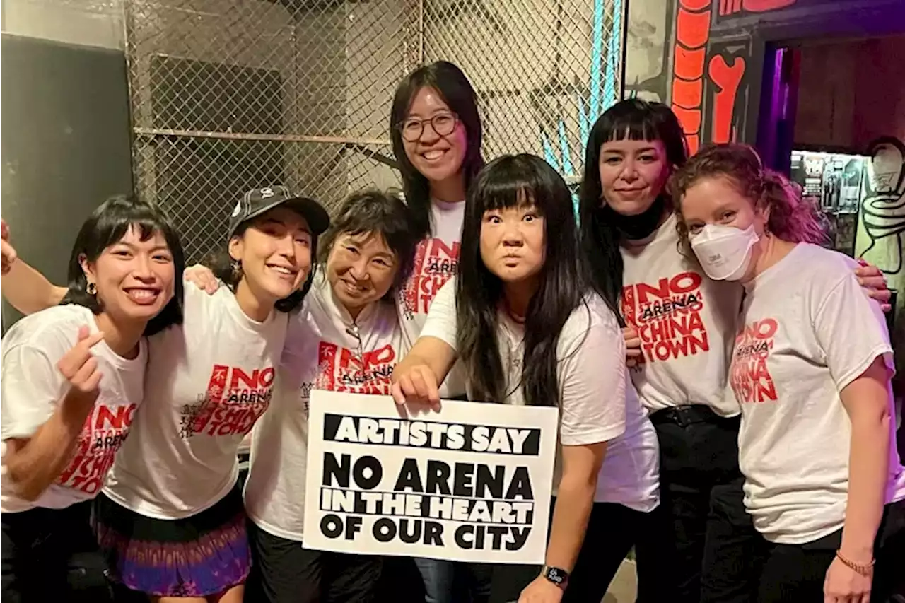 L.A. Comedian Jenny Yang lends support to anti-arena activists