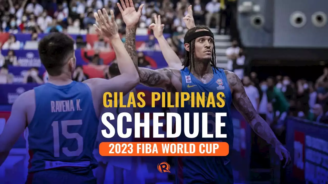 SCHEDULE: Gilas Pilipinas at 2023 FIBA World Cup