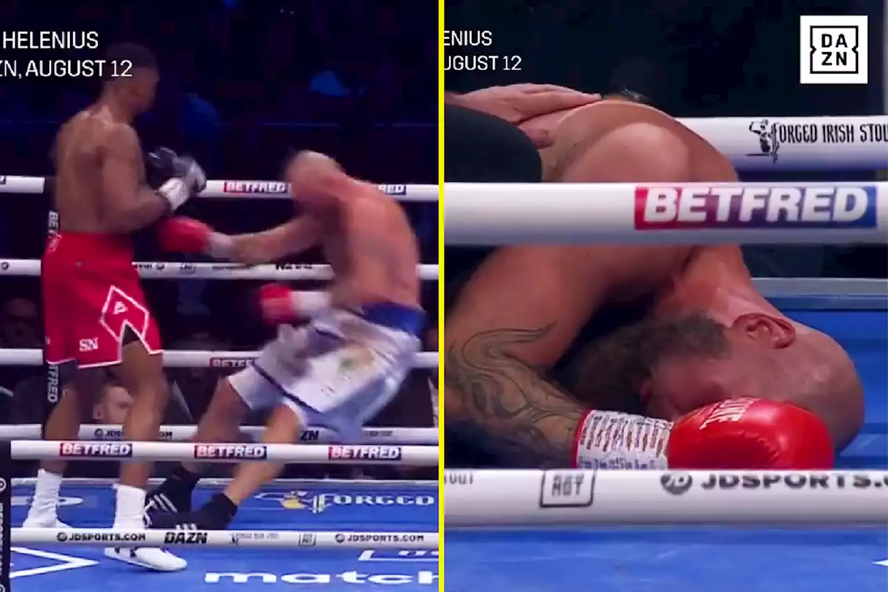 Anthony Joshua scores brutal one-punch KO of Robert Helenius in stunning fashion