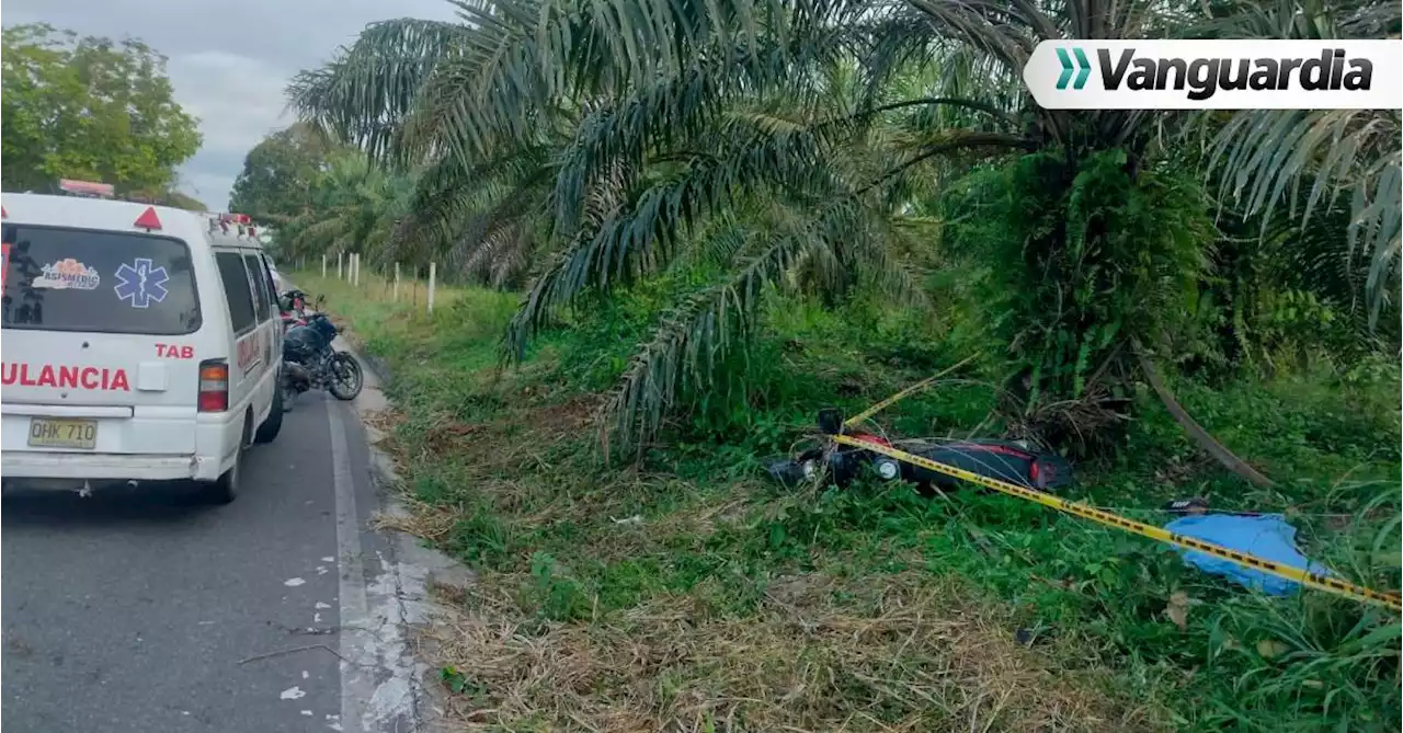 Motociclista perdió la vida al chocar contra una palma en Sabana de Torres, Santander