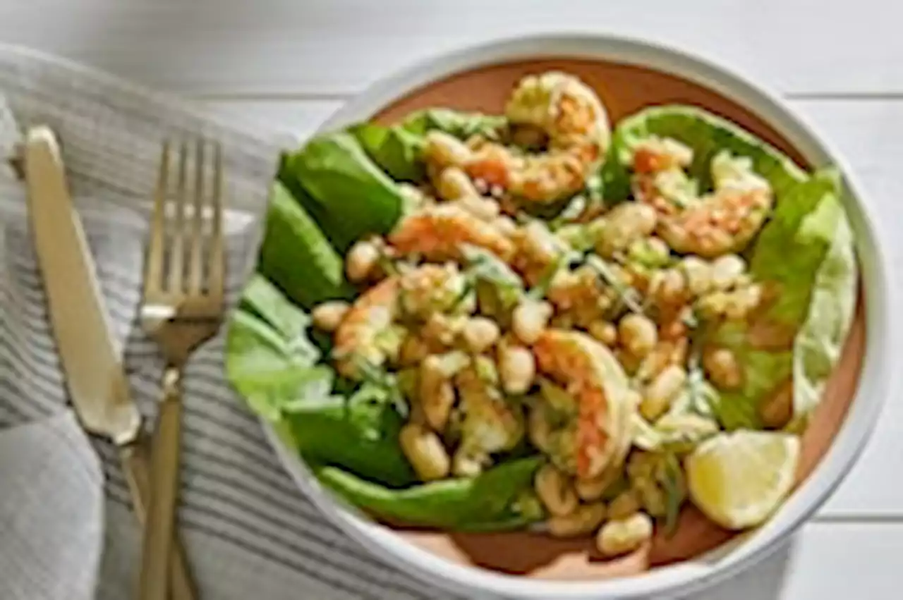 This shrimp and bean salad offers high reward for little effort