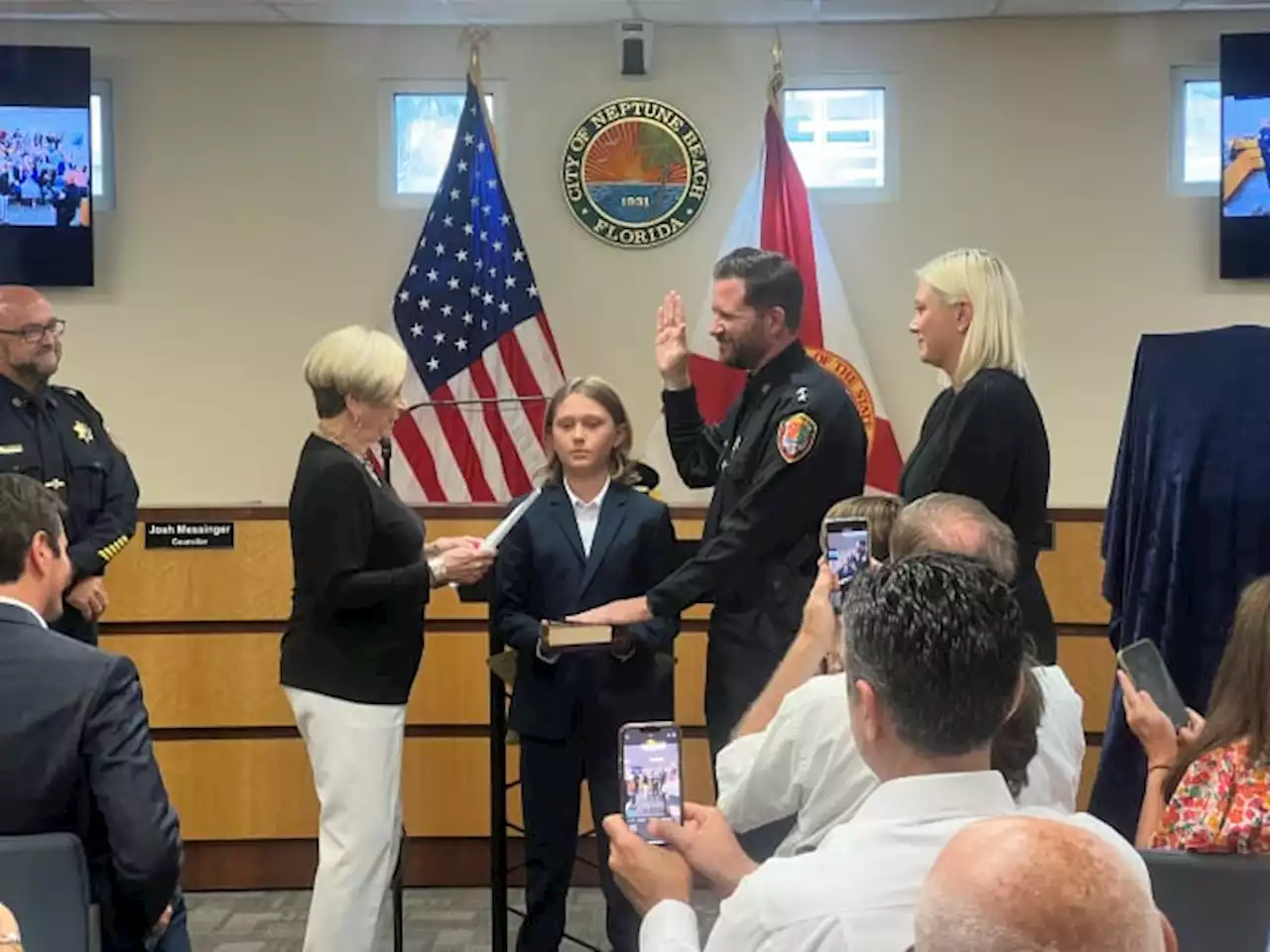 Neptune Beach swears in Michael Key as new police chief