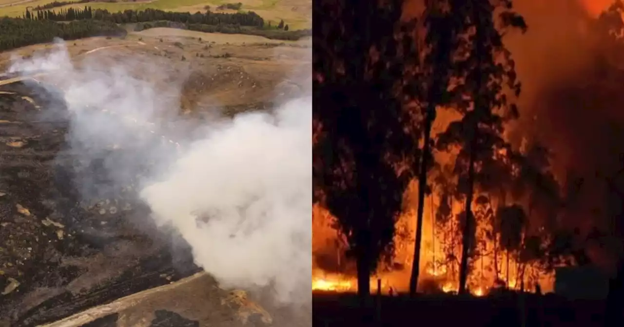 Soacha: fotos muestran la intensidad de los fuertes incendios que se presentan en ese municipio