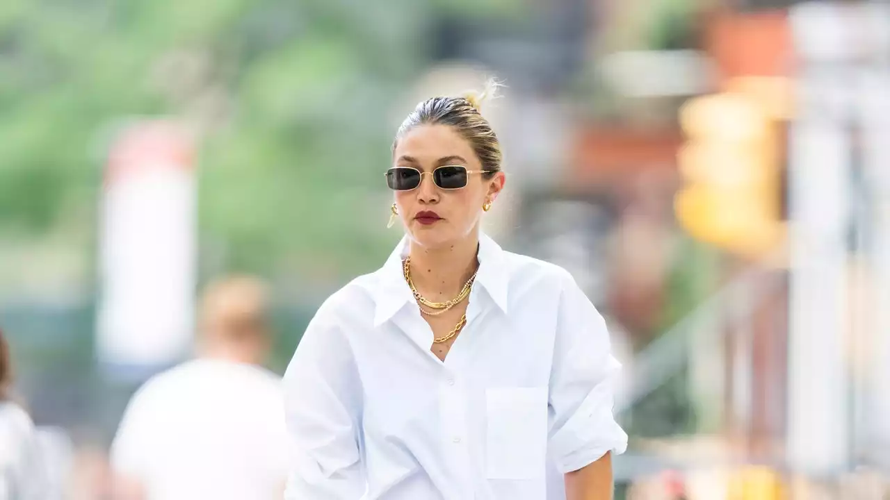 In A Classic White Shirt And Ballet Flats, Gigi Does Stealth Wealth The Supermodel Way