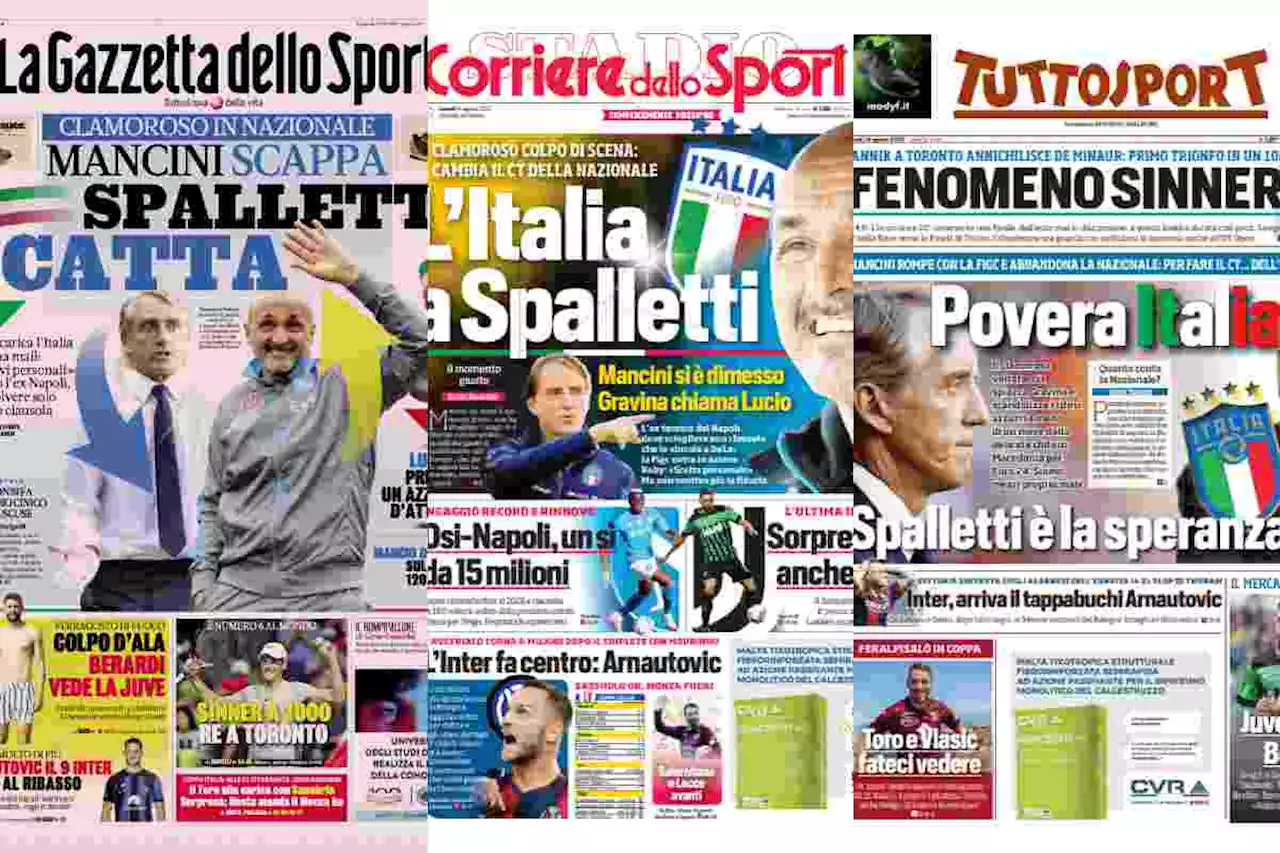 Rassegna stampa, le prime pagine dei quotidiani sportivi del 14 agosto - Calciomercato