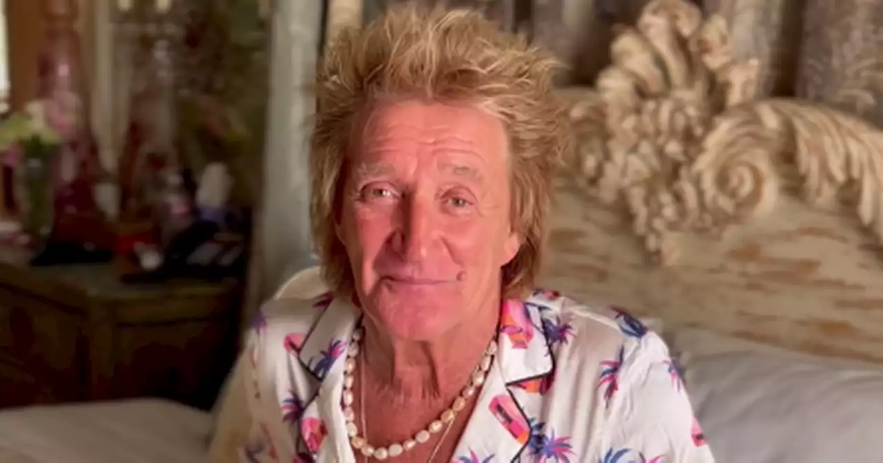 Rod Stewart's ex wife leaves comment on his post as he poses in silk pyjamas