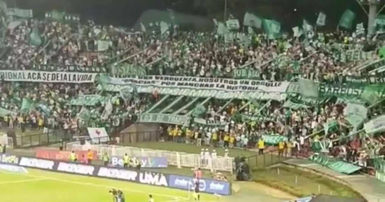 La bronca de la hinchada de Atlético Nacional después de la eliminación contra Racing