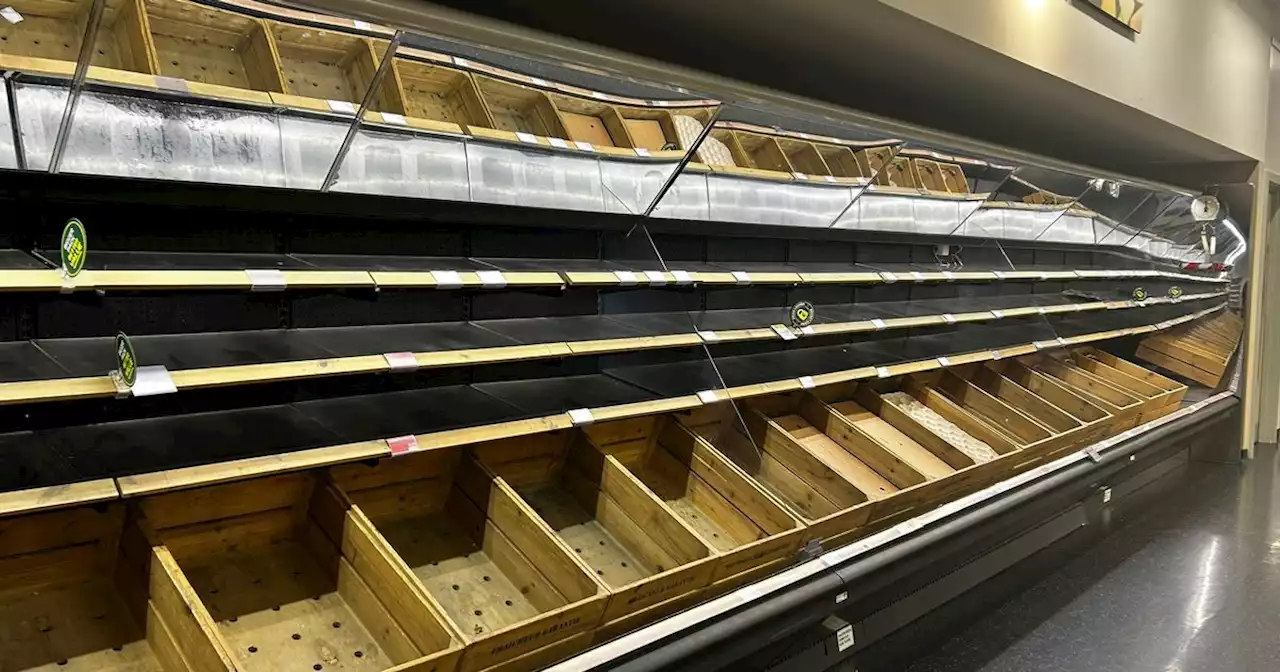 Bare shelves as M&S leaves Church Street building