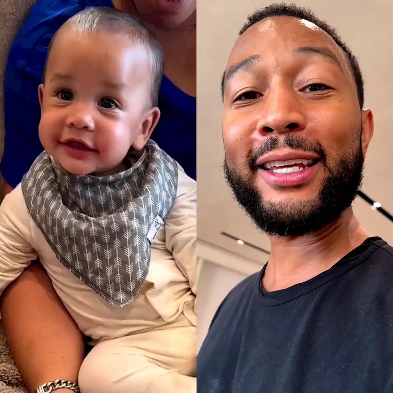 John Legend and Chrissy Teigen's Baby Girl Esti Says 'Dada' in Adorable Video - E! Online