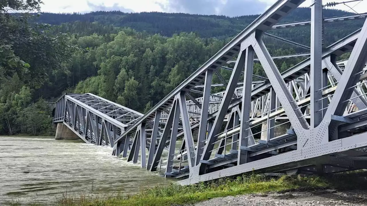 Efter pres fra vandmasser er norsk jernbanebro kollapset | Ingeniøren